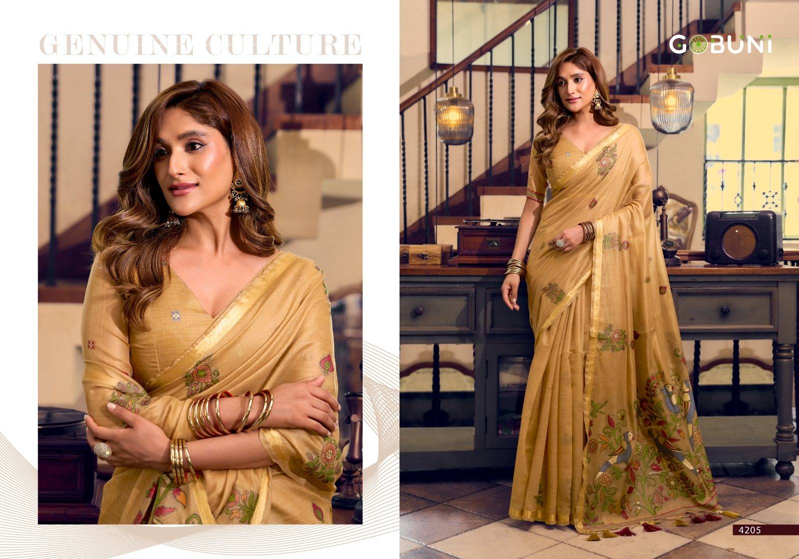 SHREYA BY GOBUNI 4201 To 4206 Series Indian Traditional Wear Collection Beautiful Stylish Fancy Colorful Occasional Wear Kolkata Cotton Sarees At Wholesale Price